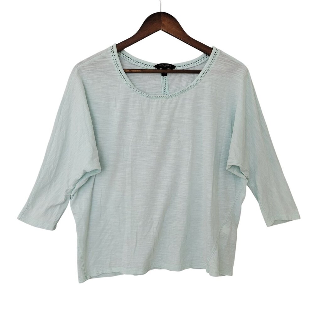 Banana Republic Top Womens Size M Mkint Green 3/4 Sleeve